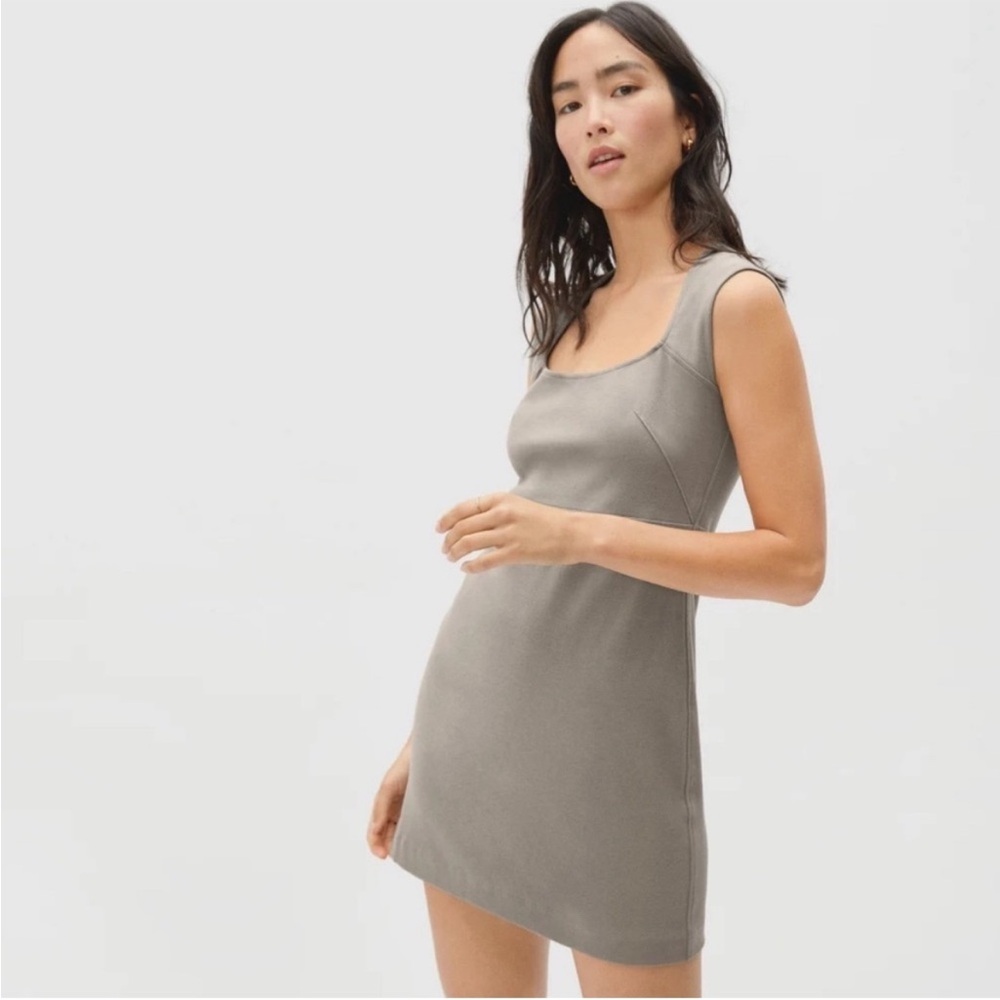 Everlane Women's 90s Mini Dress Squareneck Sleeveless 100% Cotton Size XL